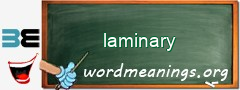 WordMeaning blackboard for laminary